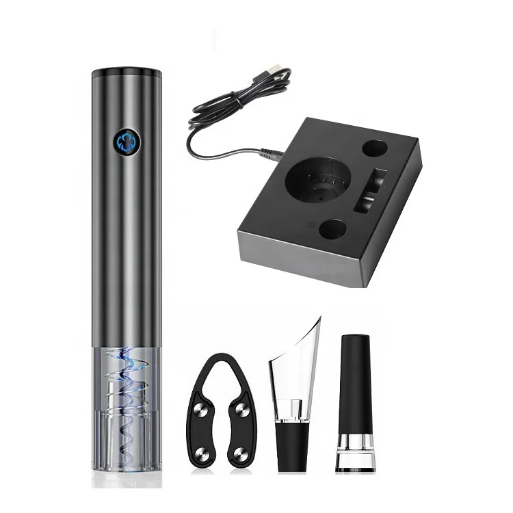 New Product Ideas 2021 Electric Wine Opener Rechargeable Bottle Opener Kit with Custom Logo