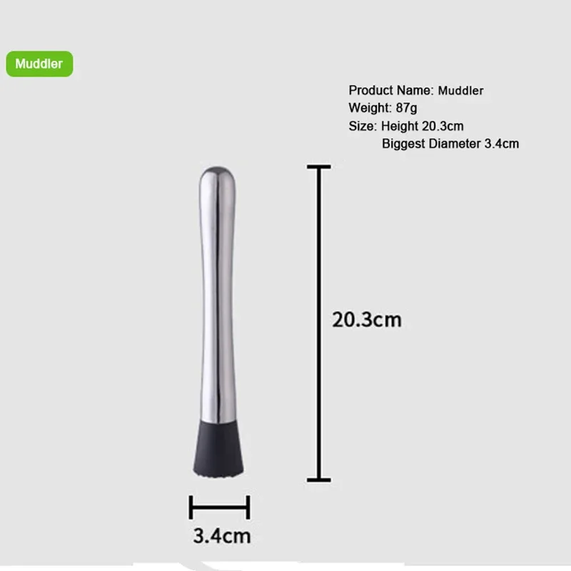 17 pcs Barware set bartender kit private label 304 stainless steel profesional cocktail shaker set with accessories