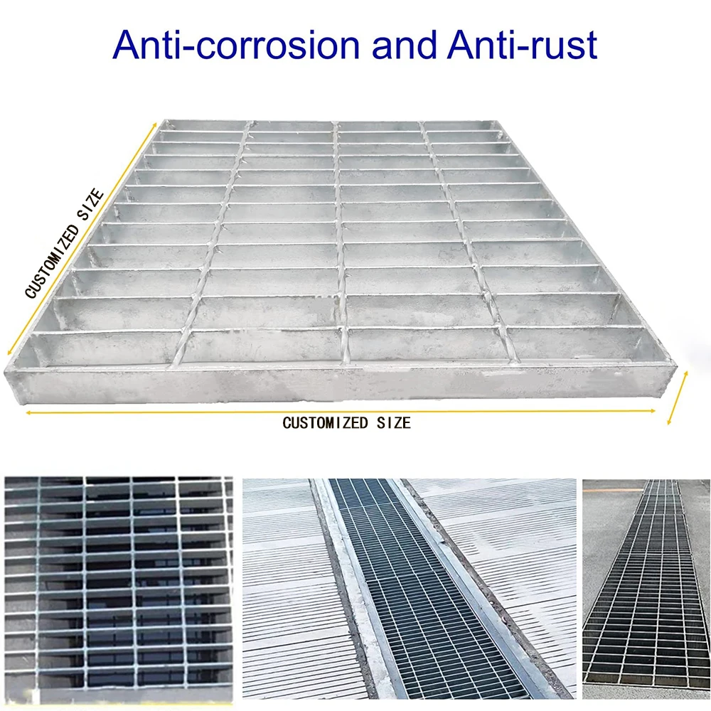 high-quality hot dipped 25x3mm galvanized steel bar floor gratings walkway