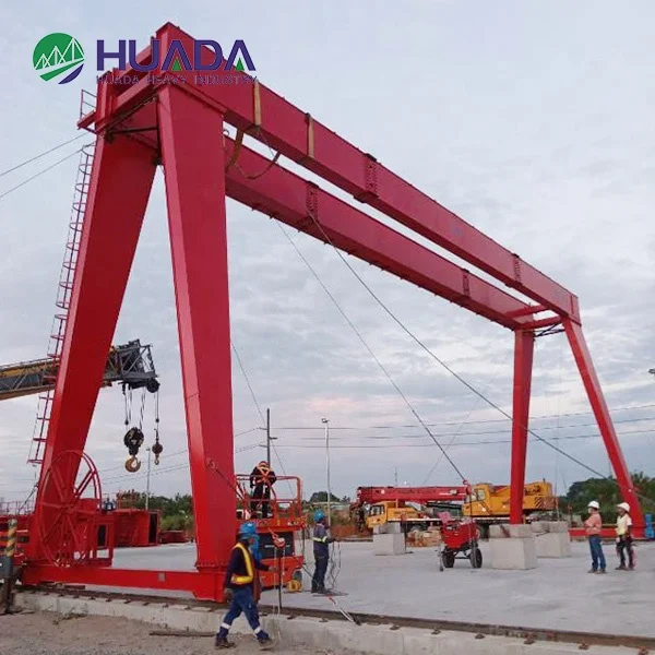 30 tons autopropelled double girder gantry crane for marbre