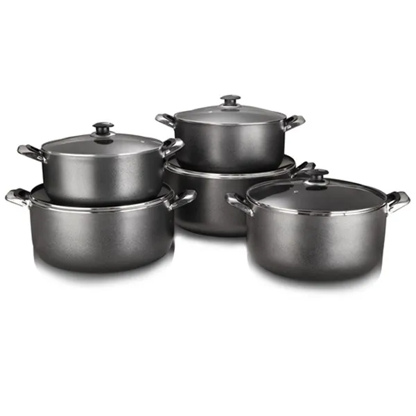 Kitchenware Aluminium Non-stick Pressed Korean Style Soup Pot Set