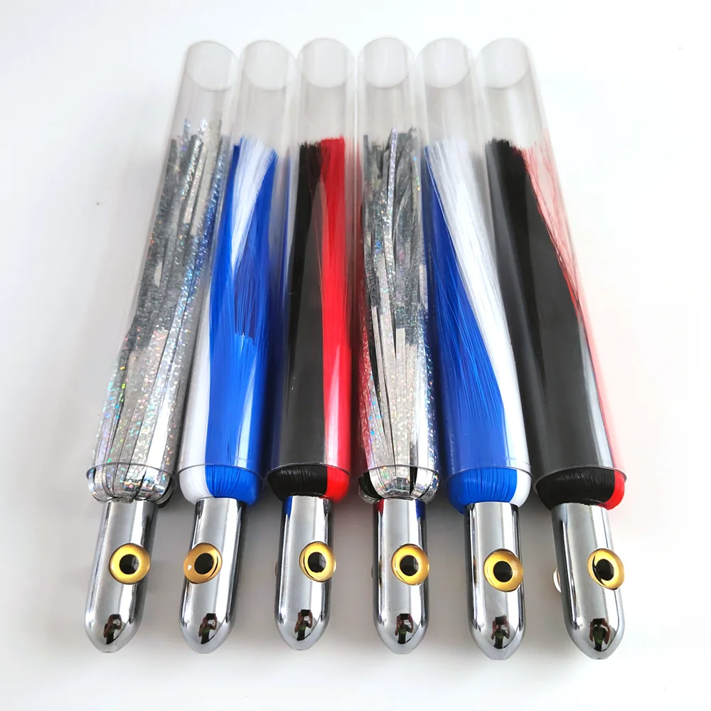 Latest teaser copper trolling lure islander lures 10.5 inch with flasher tuna trolling lure