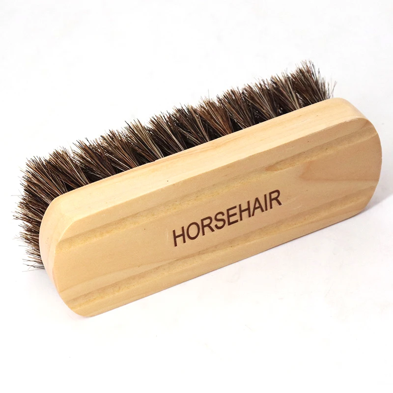 Wooden Handle Horse Hair Brush clean leather Boot Shoes Polishing car paint Solid Wood Car Cleaning Brush