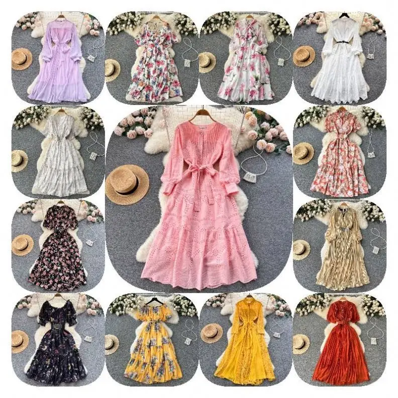 2024 Elegant Party Floral Maxi Dress Ladies Summer Casual Dress Fashion Women Dress