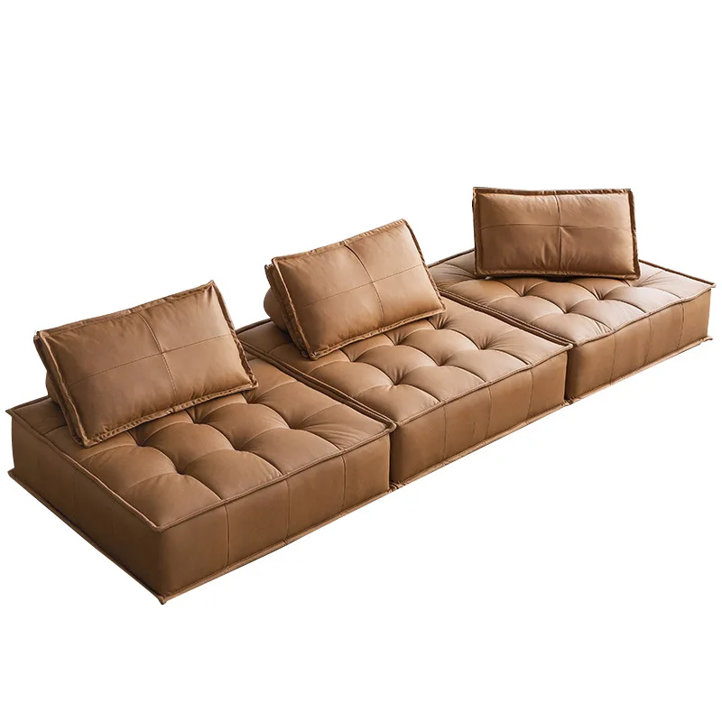 Modern style leather sofa set furniture living room high-quality reclining sofa combination set