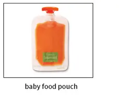 Reusable baby food pouch with spout5 oz Opening Easy to Fill and Clean