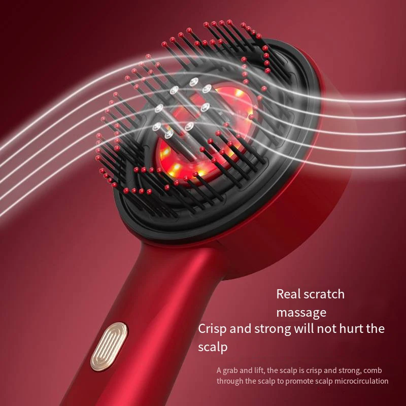 Handheld Portable Multifunction Hair Oil Applicator Comb Waterproof Electric Scalp Massage Brush at Home for Muscle Relax