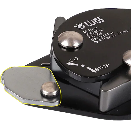 Stop Climbing Rope Grab Climbing Descender Self-Braking Stopper Gear for Mountaineering