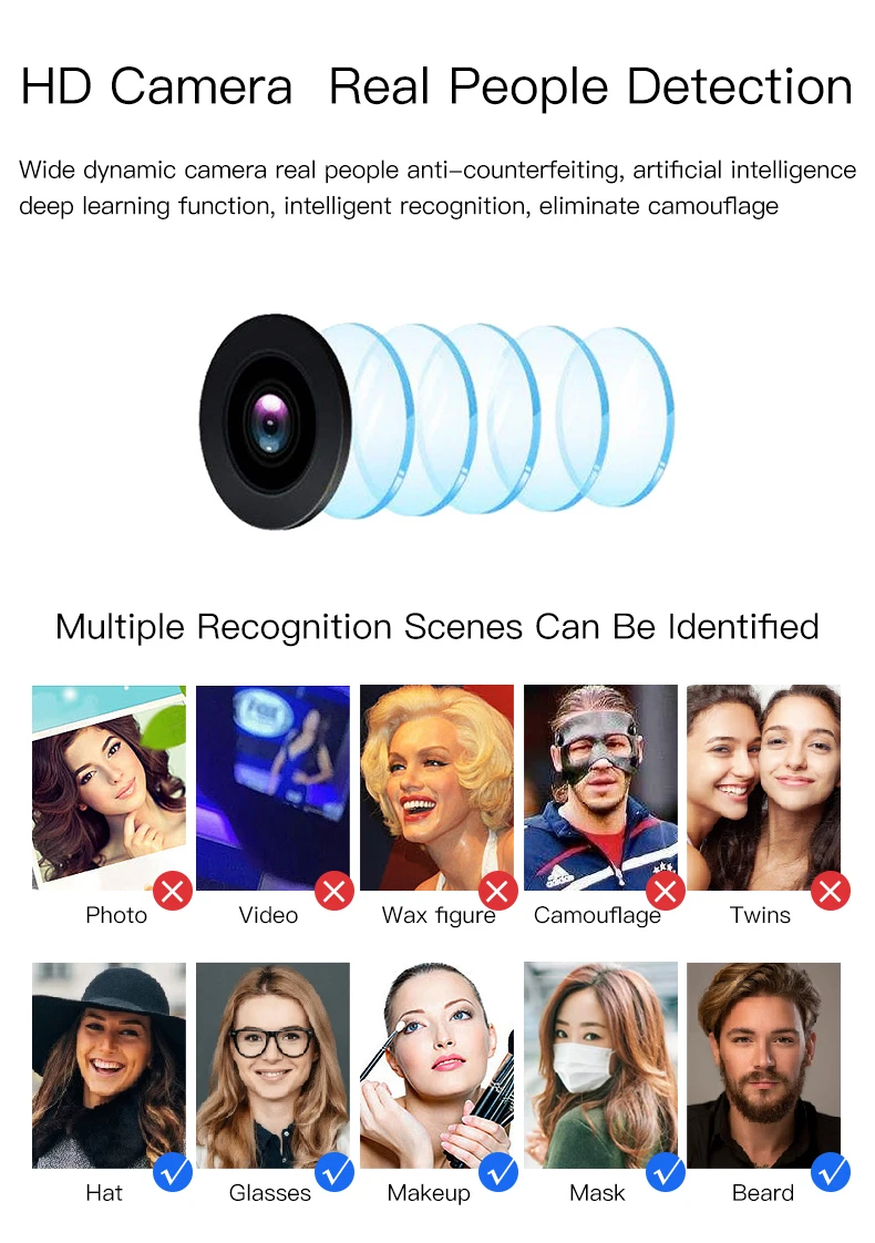 3d Camera Facial Ai Attendance temperature instrument Digital Body Temperature Measuring Face Recognition