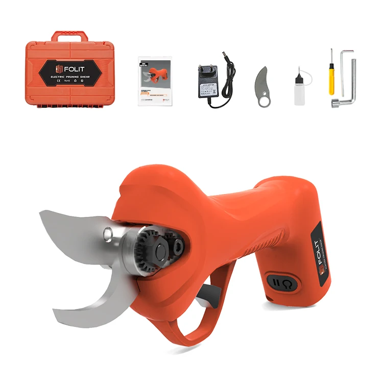 Professional Class 25mm 1-inch Progressive Cutting Finger protection 7.4V 2000mAh Internal Battery Electric Pruning Shear