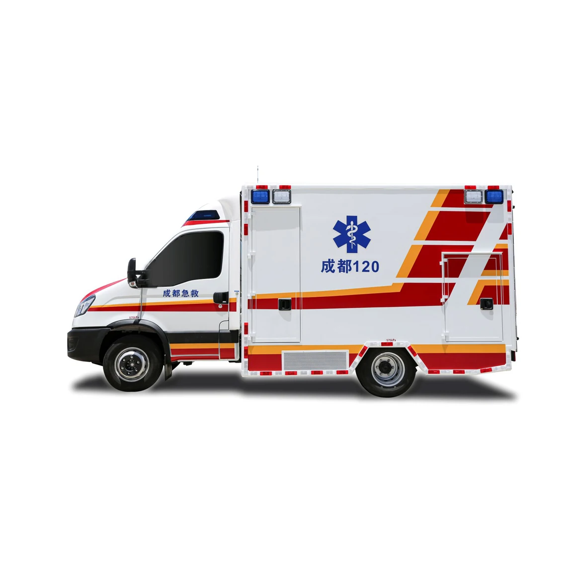 NAVECO Ousheng Box Monitoring Ambulance Vehicle (4.5t Version) Euro 5 Automatic White+red Yuzhou Brand 130km/h 3 - 8m 3300mm