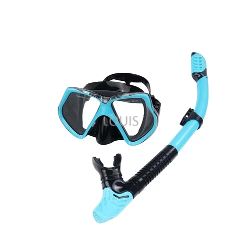 Custom Logo Wholesale Silicone snorkeling goggles with dry top snorkel tube diving snorkel mask Set with action camera mount