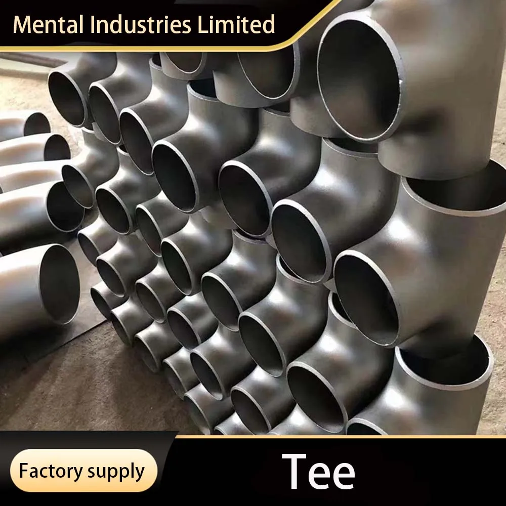 China Factory 18inch THK SCH40 ASME B16.9 stainless steel 304 Galvanized butt welded t connector pipe tee fitting