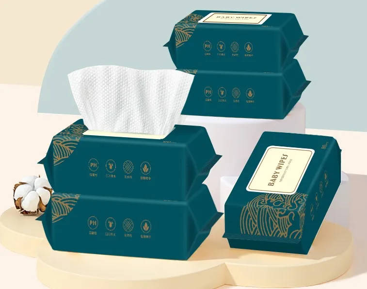 Absorbent Disposable Premium Nonwoven Wet Baby Wipes Soft Wet Wipes for Kids