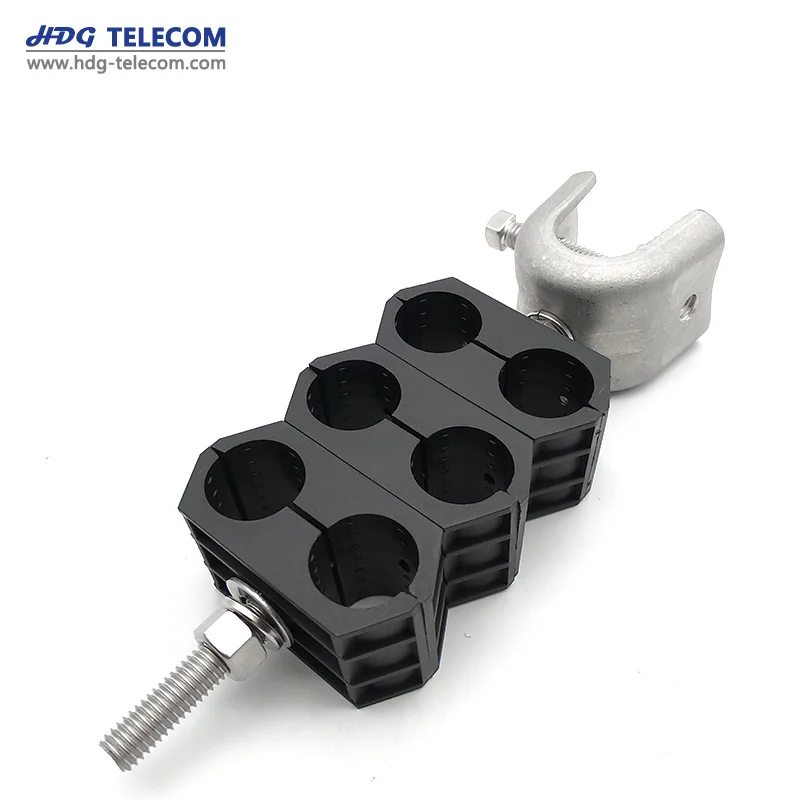 6 Way Double Hole Feeder Cable Clamp For 1/2 In Superflexible Cable