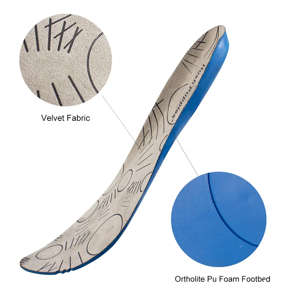 Custom printed logo high resilience shoe insole with mesh fabric
