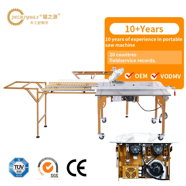 New Horizontal Wood Cutting Machine 220V Panel Saw with Motor Double Frame Wood Frame Cutting Machine Dust-Free for Farms