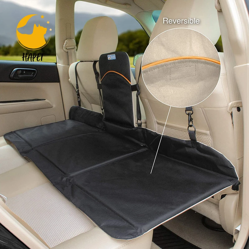 Dog Backseat Bridge Car Extender Seat Bridge for Dogs Padded Pet Car Barrier Reversible Water Resistant Universal Fit