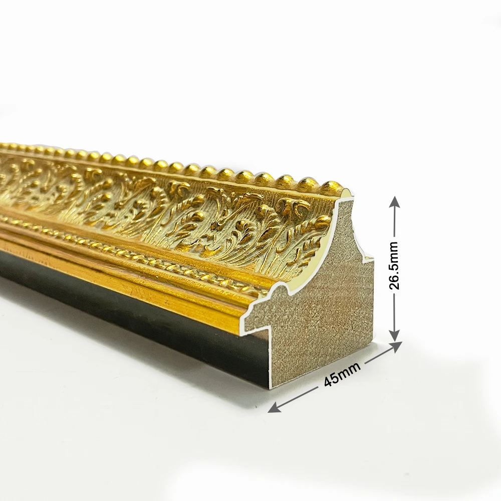 In Stock Most Popular European Classic Painting Frames Gold Leaf Retro Court Style Picture Frame Moulding for Home Wall Decor