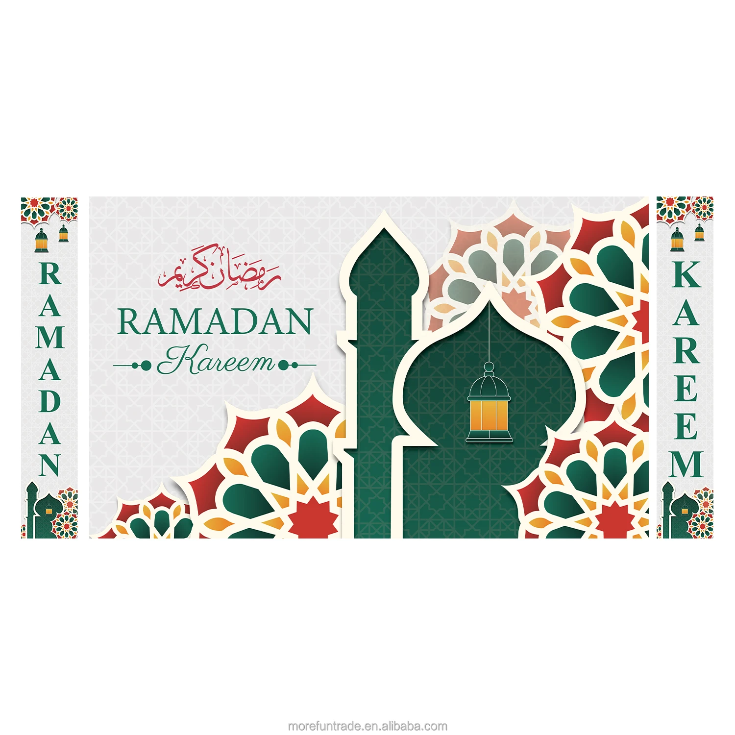 Wholesale 2024 Ramadan Eid Mubarak Party Wall Decor Eid Mubarak Porch Sign Muslim Ramadan Backdrop Banner Photo Booth Poster