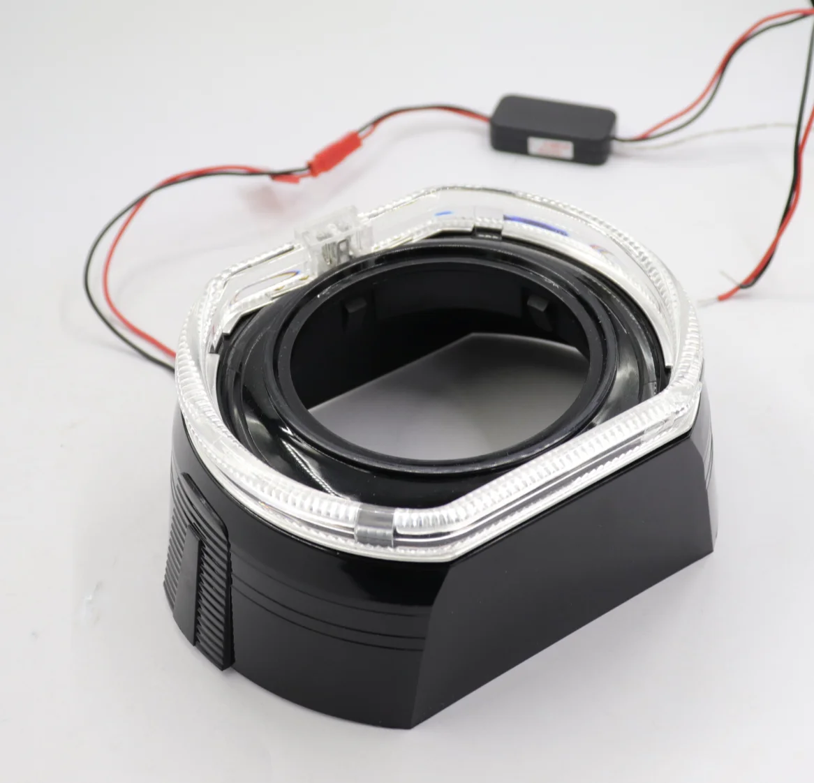 car light2.5/3.0 inches light guide angle eyes car headlight lens shroud  with 6000K 67w bi led in auto lighting system