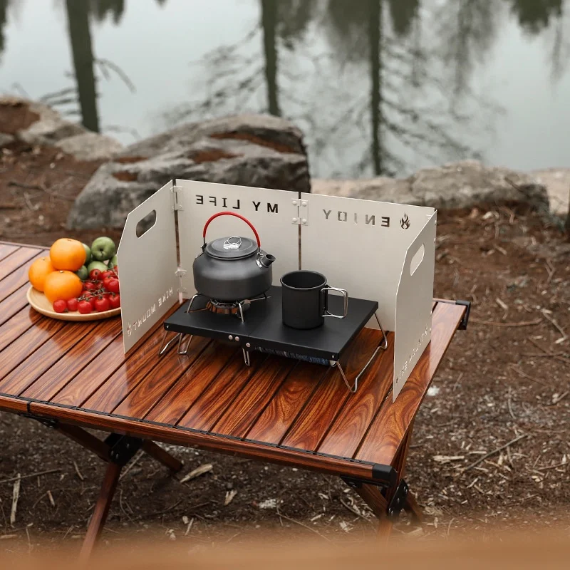 Heat Insulation Table Folding Storage Camping Table Spider Stove Multi-function Small Table Portable Aluminum Alloy Outdoor