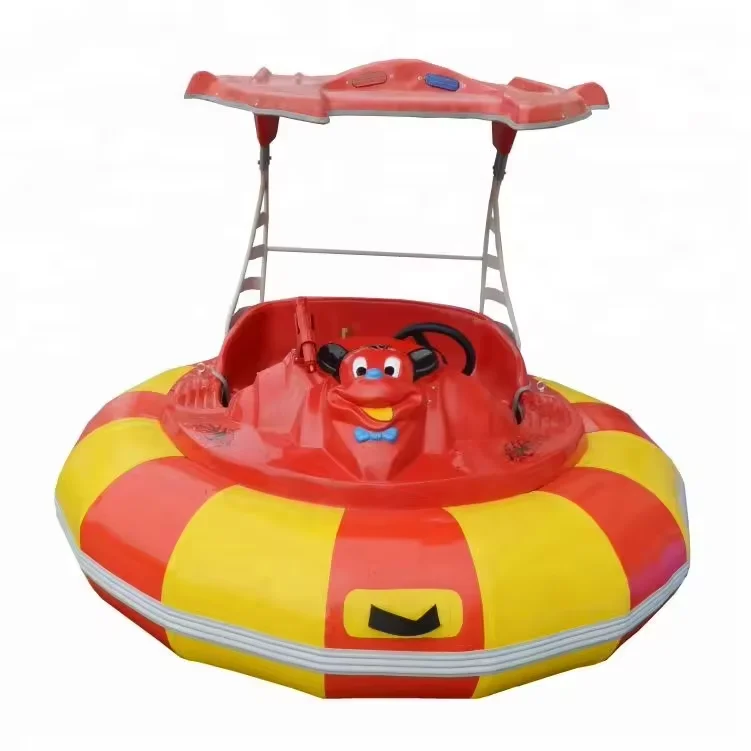 Inflatable bumper cars water pool Kids Inflatable Electric Fiberglass Rubber Plastic Bumper Boat for Amusement Park Gas powered