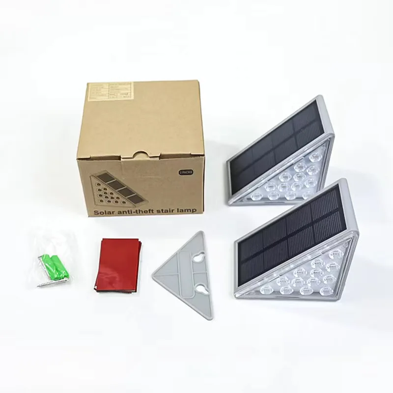 OEM ODM Solar Powered LED Step Light with Motion Sensor Exterior Stair Lamp Auto on Off Deck Sidewark Solar Step Lights Outdoor