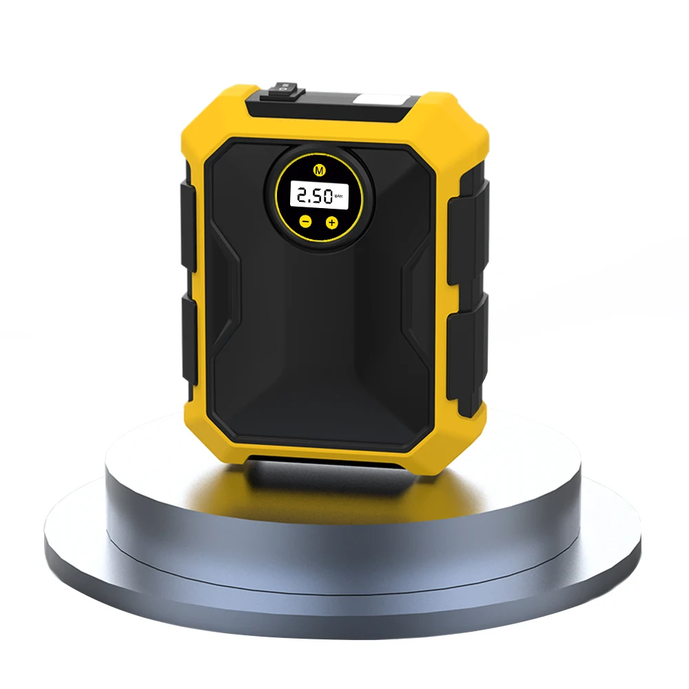 Portable electric tire inflator small corded charging digital display car air pump car cigarette lighter powered
