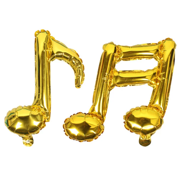 Multi-color Foil Music Balloon Birthday Party Rose Gold Helium Ballons Boy Girl Baby Shower Party Supplies Balloon Decoration