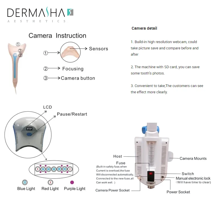 OEM Teeth Whitening Led Lamp Machine with Camera for Laser Teeth Lamp Teeth Whitening Instrument