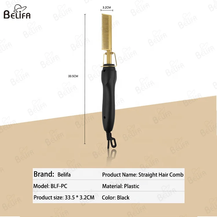 Professional Supplier hair straightener brush Hot Combs Iron 500 Degrees Electric Hot Comb Custom Logo