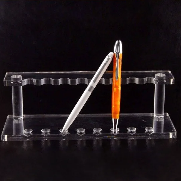 Cheap price clear acrylic pen stand organizer custom metal pen holder with logo