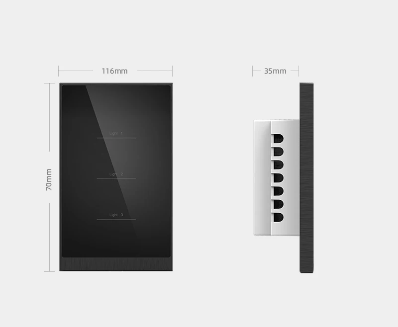 Factory sale AC100-240V support Alexa TUYA WIFI BLE smart life APP remote light switch