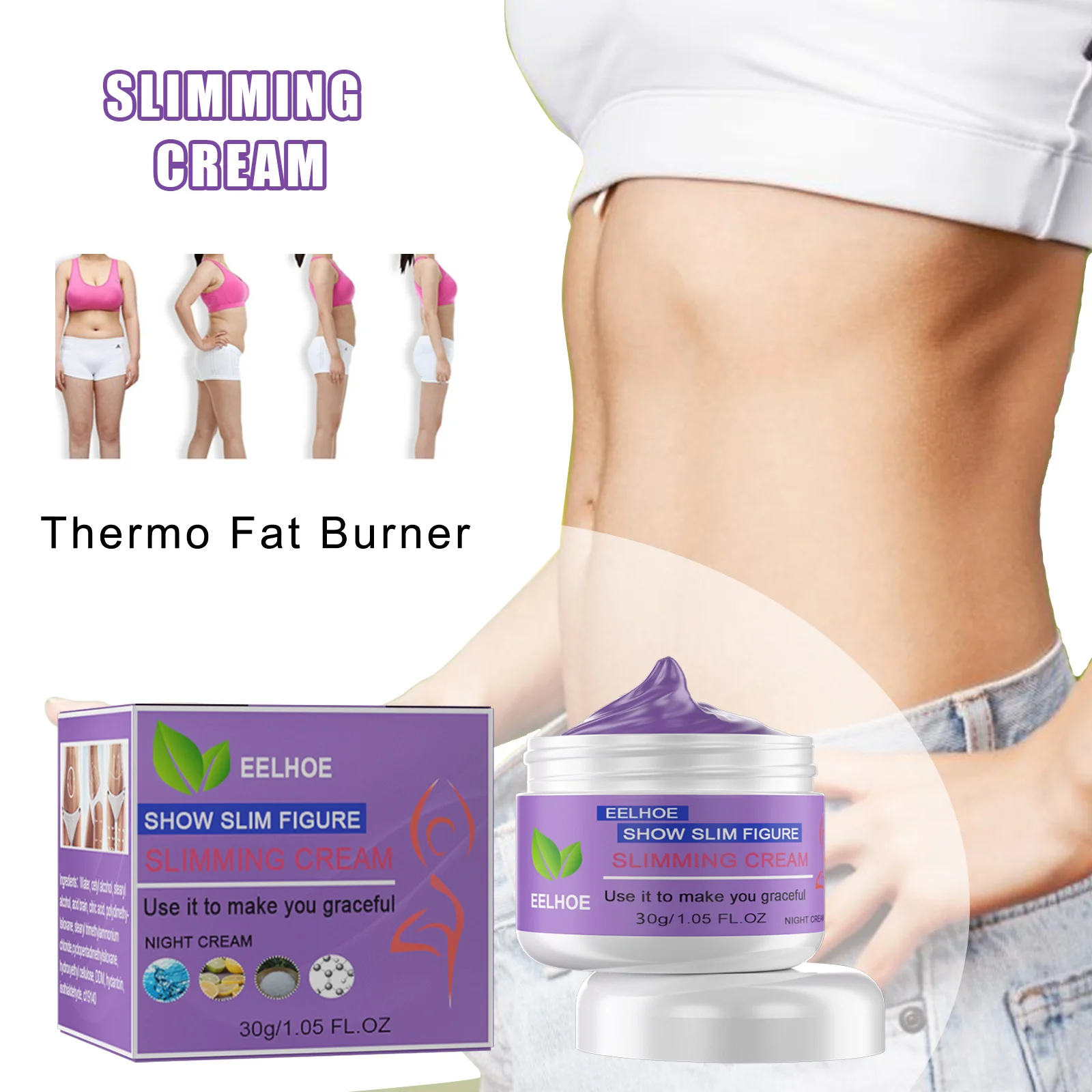 Factory direct wholesale 3 days fat burning weight loss best body slimming cream