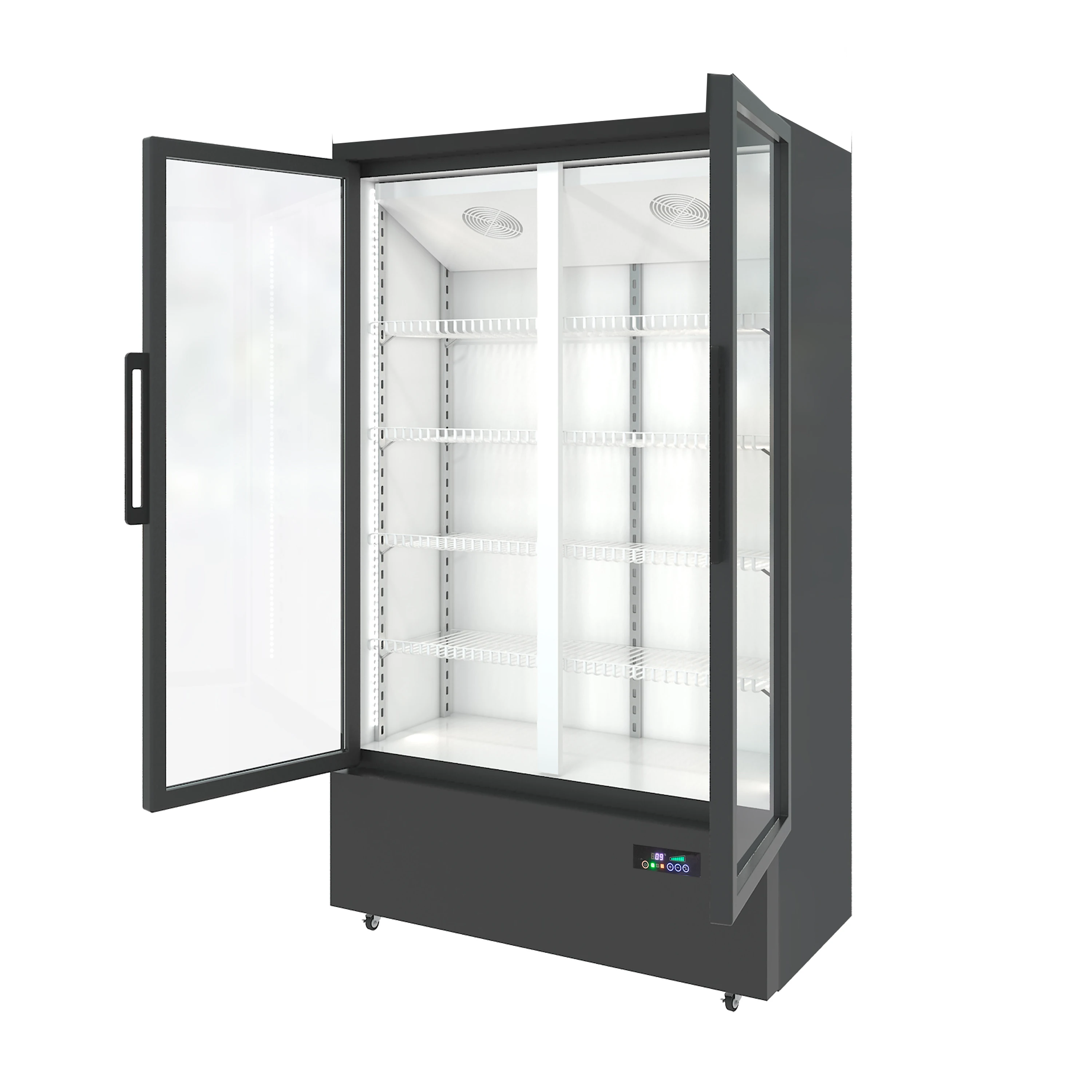 850L Upright cooler Supermarket freezer auto defrost display refrigerator vertical display cooler