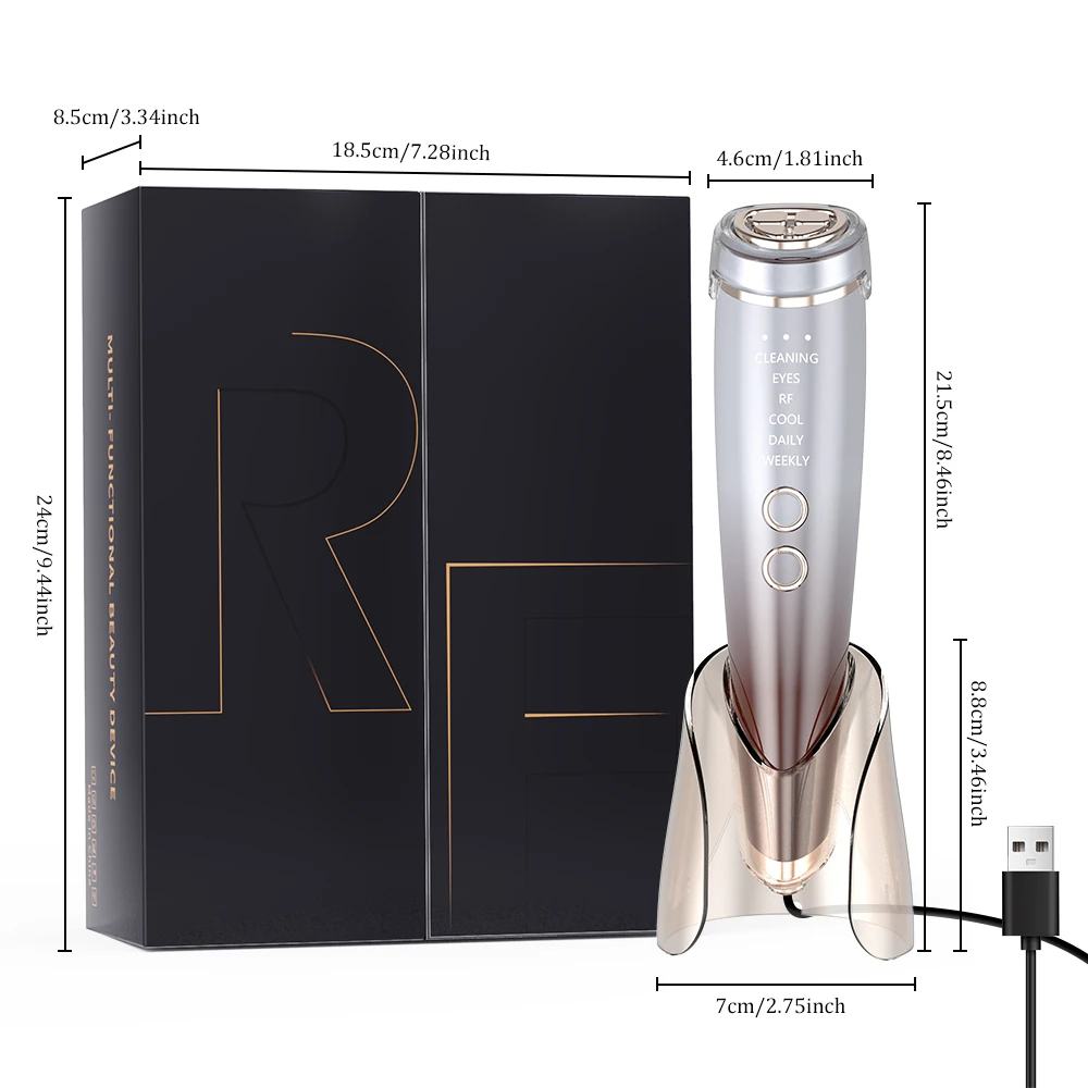 Electric Face Massager Multifunction Photon Skin Care Led Light Therapy RF Home Use Beauty Equipment Skin Tightening Machine