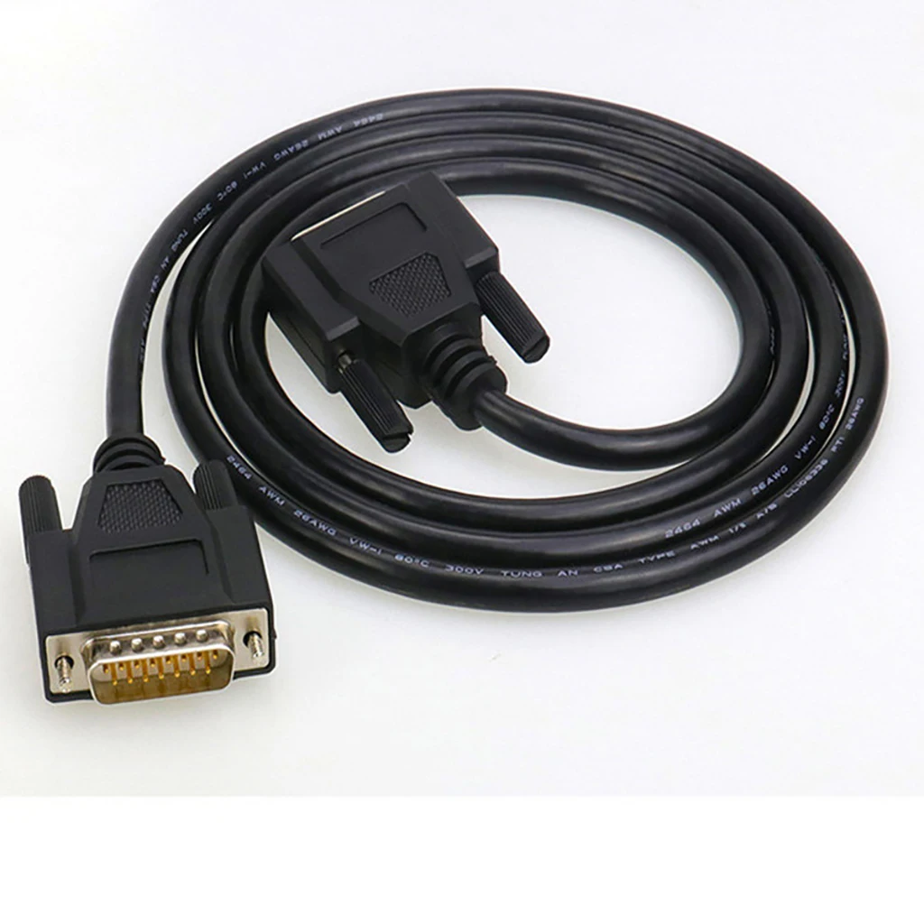 China Manufacturer black 9 15 25 Pin DB Male To Female Serial Cable