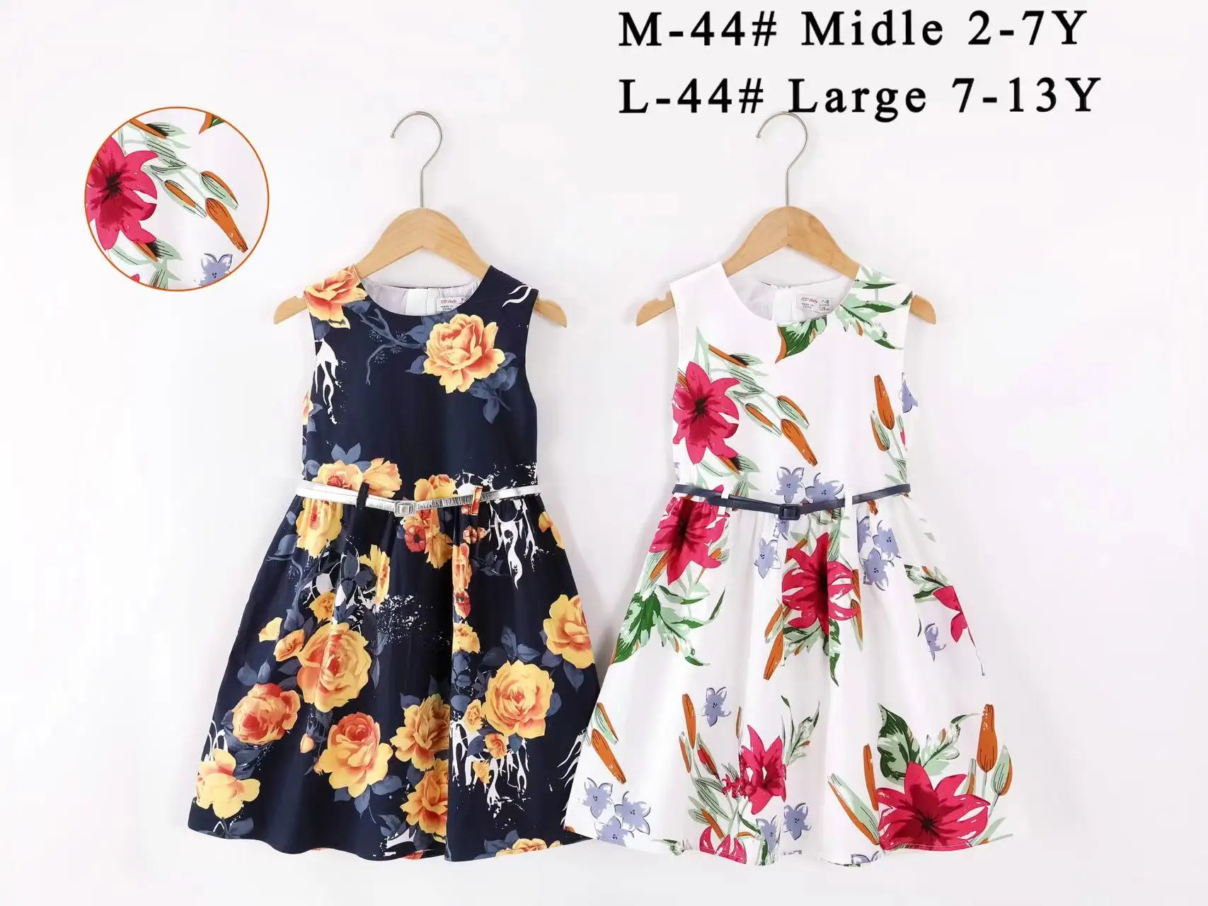 Breathable dresses children Essential Daily Wear clothes for kids girls Sleeveless girls clothes 8-12 years dresses