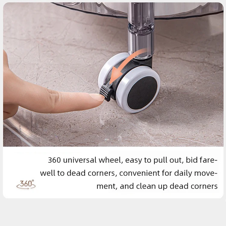 Plastic Shelves Storage 1/3/4 layers Rotating Vegetable Shelving Kitchen Floor Multilayer Shelving Storage Rack