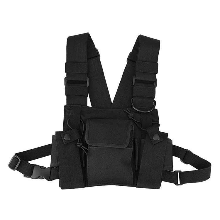 Tactical Vest Molle Chest Bag Radio Holster Holder Work Vest Rig for baofeng Two Way Radio Walkie Talkie