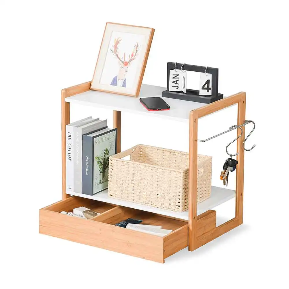 2023 New Products Kitchen Shelf Household Organizer Microwave Oven Rack Stand Wooden Storage Cabinet Shelves Display Racks