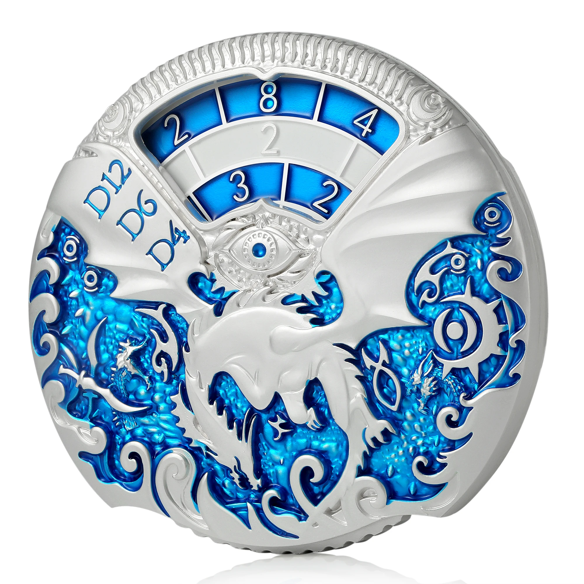 Dragon Roulette Metal Spinner Dice 7-in-1 Spinning DND Dice Set D&D Retro Mechanical Dice with Gift Box for Role Playing Game