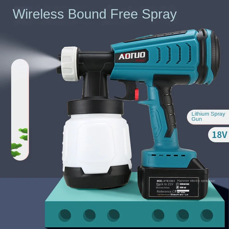 Lithium ion spray gun cordless paint spray painting machine portable spray painting