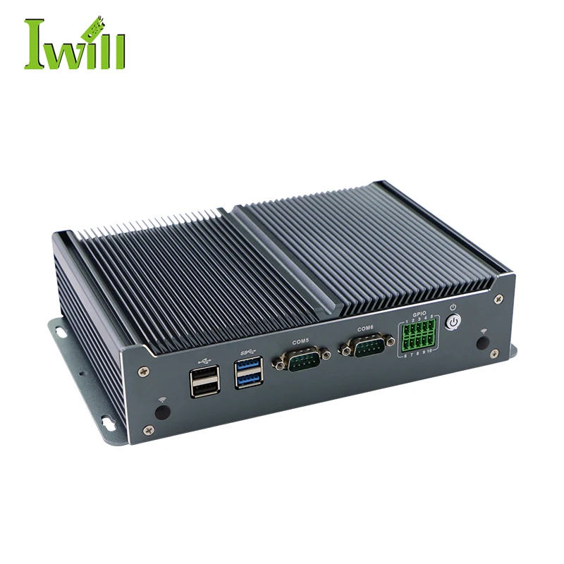 Новый обновленный J1900 четырехъядерный 8 USB x86 безвентиляторный ПК без корпуса Встроенный промышленный компьютер