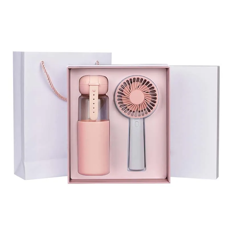 2024 New Product Business Promotion Mothers Day Gifts Sets Vacuum Cup Electric Fan Gift Set For Back To School