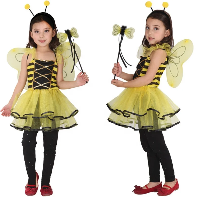 Child Sweet Bee Costume Girls Bumble Bee Halloween Costume