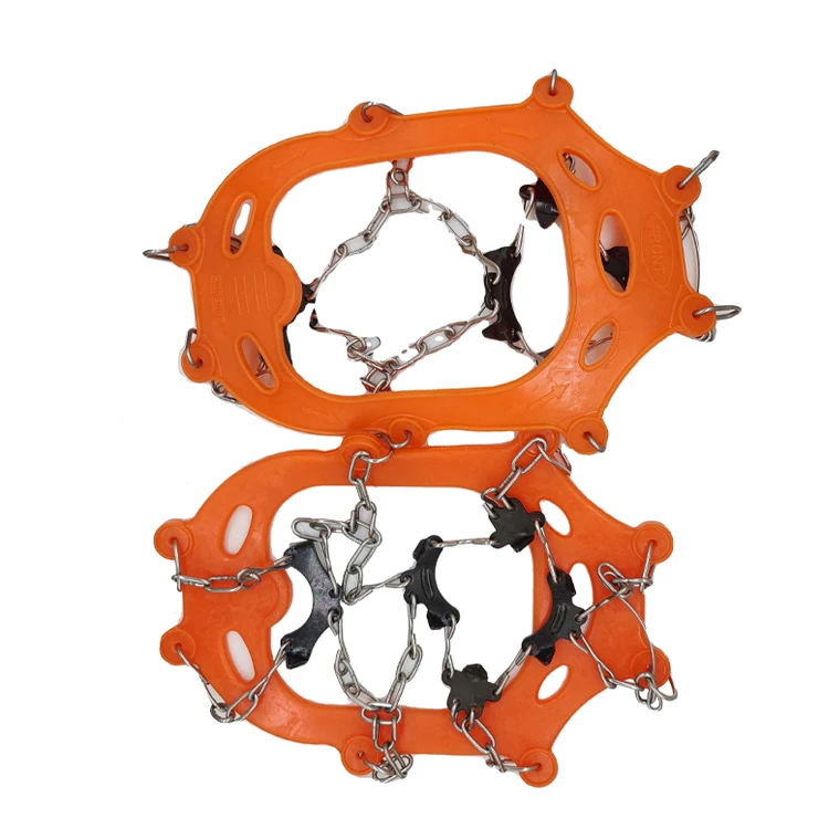 Wholesale 8 teeth Antislip ice snow Crampons for shoes with stainless steel chain