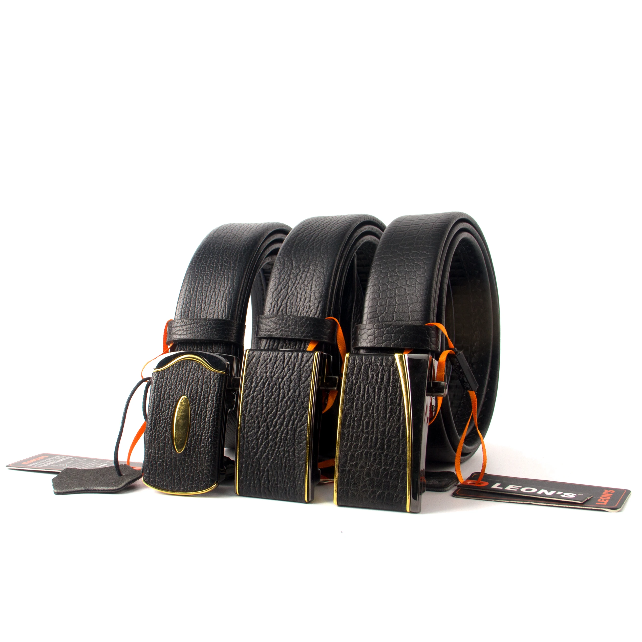 Hot Sell OEM Custom Mens Automatic Belt  Ratchet Click Leather Belts For Men