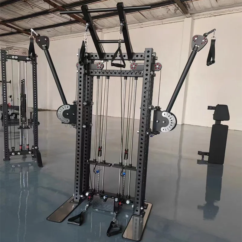 Commercial Gym Equipment All In One Multi Cable Fitness Movable Arm Functional Trainer Machine with weight stack